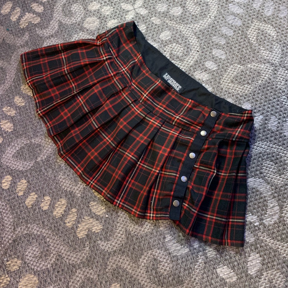 Vintage Lip Service 90s y2k plaid pleated skirt